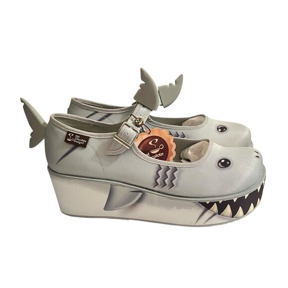 NEW Hot Chocolate Design Chocolaticas Shark Mary Jane •9/39• Gothic Lolita Shoes - Picture 2 of 12
